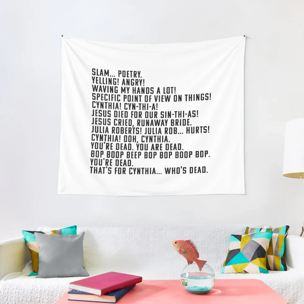 Slam Poetry Tapestry Wall Decor Hanging Wall Hangings Decoration Tapestry