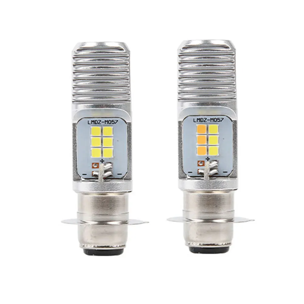 

(NORGOS) H6 T19 P15D M5 Led Motorcycle Headlight Bulb COB Moto White Yellow Hi-lo Beam Motorcycle Accessories 6000K 12V 1PC