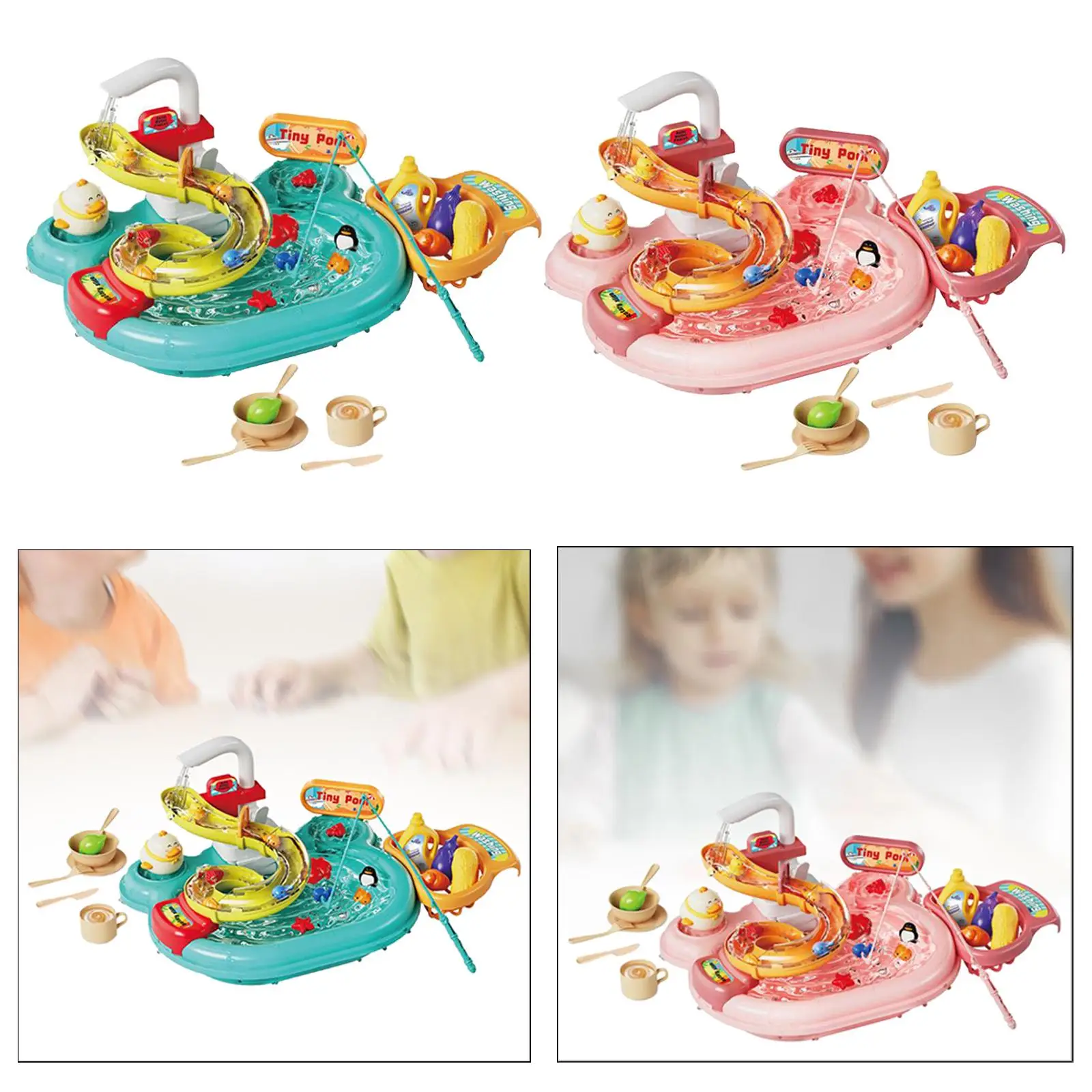 Kids Play Kitchen Sink Toy Pretend Role Play Pretend Role Play Toy Sink for Role Play Kitchen Boy and Girl Gift