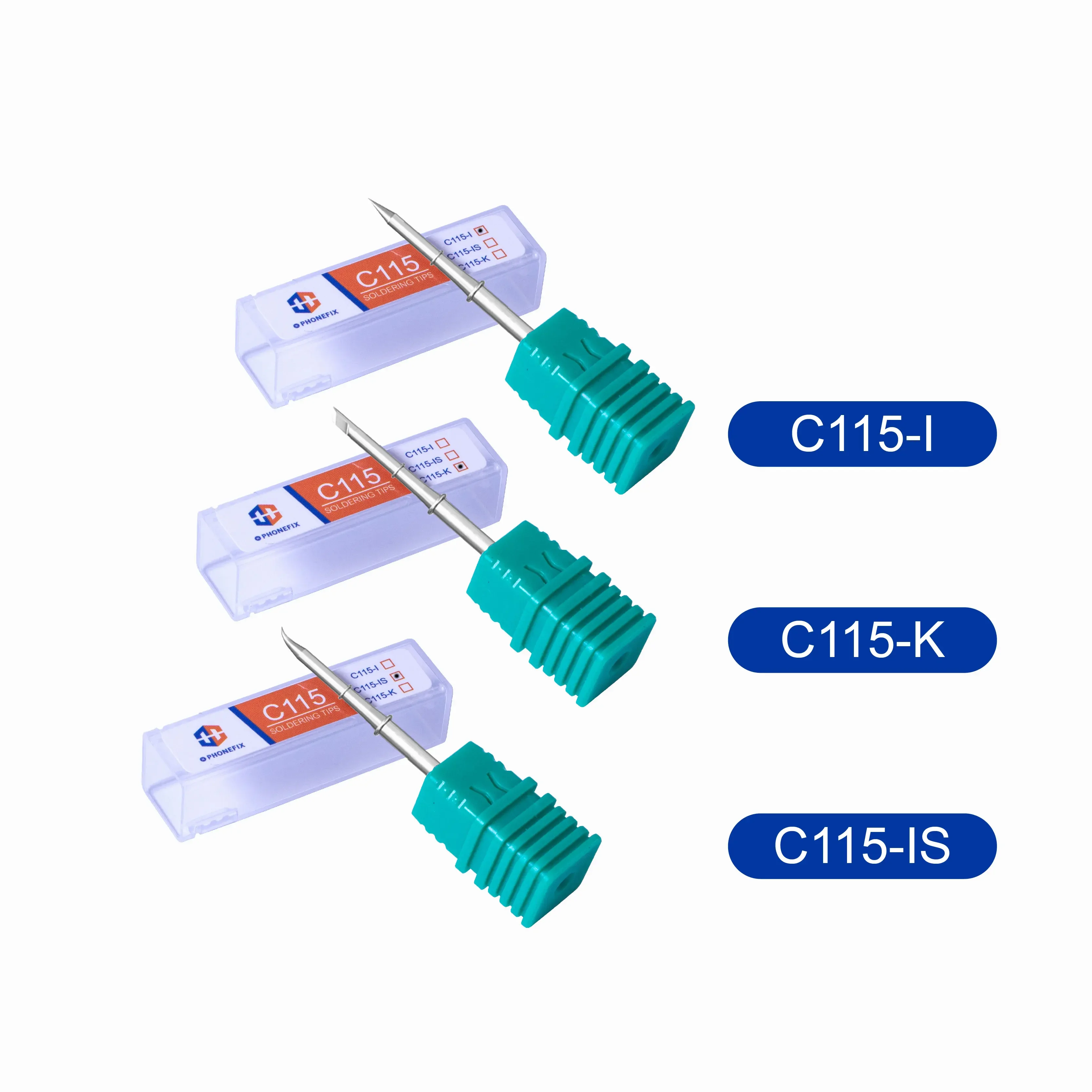 PHONEFIX OEM JBC C115 C210 Nano-level Soldering Iron Tips for JBC Xsoldering Sugon T26 Aifen Aixun GVM Handle Soldering Station