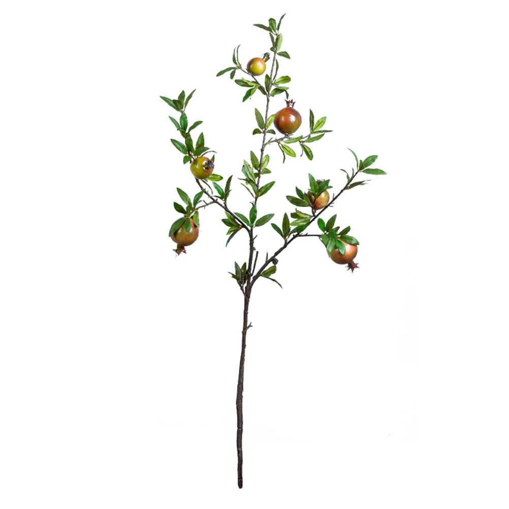 

Artificial Pomegranate Fruit Berries Shiny Glazed Finish Home Office Decor Floral Accessories Long Lasting Indoor Use