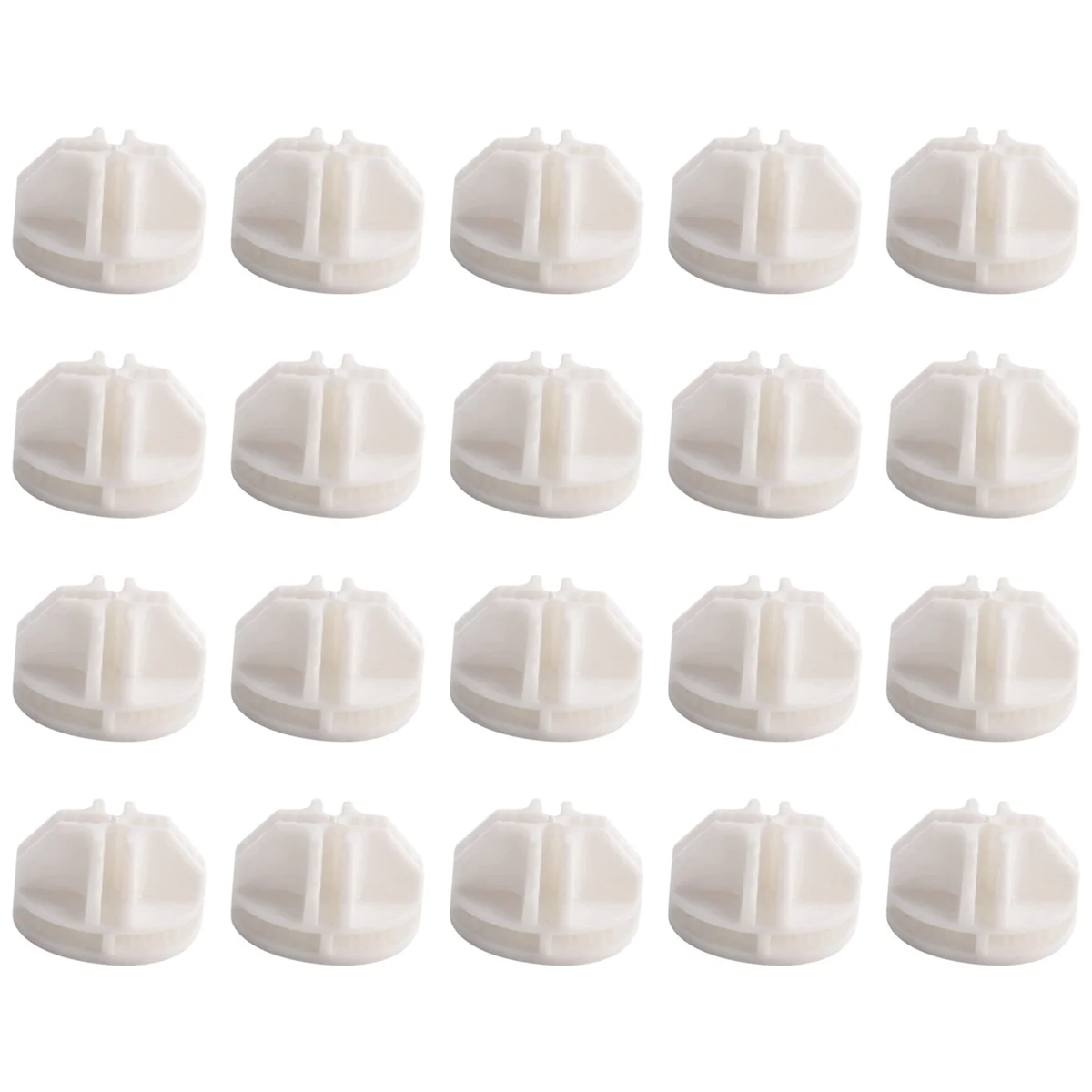 20 Pcs Grid Cube Connector Abs Connectors For Wire Cube Storage Shelving (White)