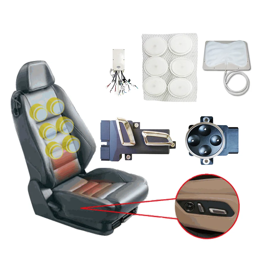 auto spare other 6 way parts adjustable built-in seat components inflatable air pressure bags pockets lumbar support massager