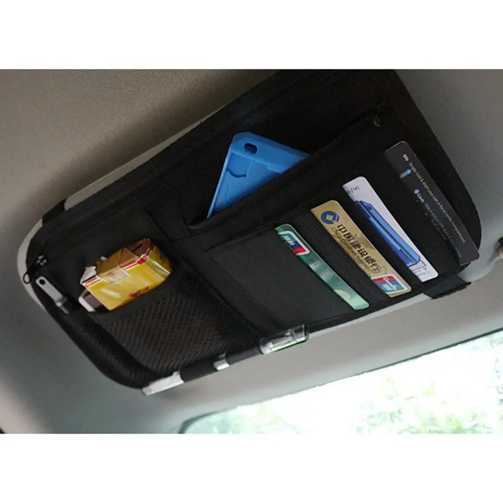 Bolsillo de almacenamiento antideslizante desmontable Estuche para CD Estuche para documentos y tarjetas