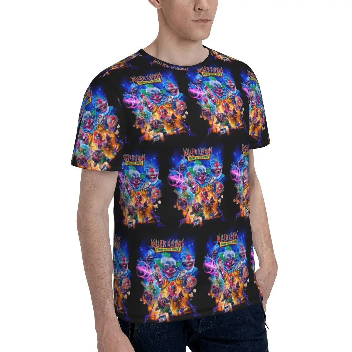 Killer Klowns From Outer Space Funny Horror Movie T-Shirt for Men Cotton T Shirts Men's Short Sleeve O-Neck Summer Clothes Tops