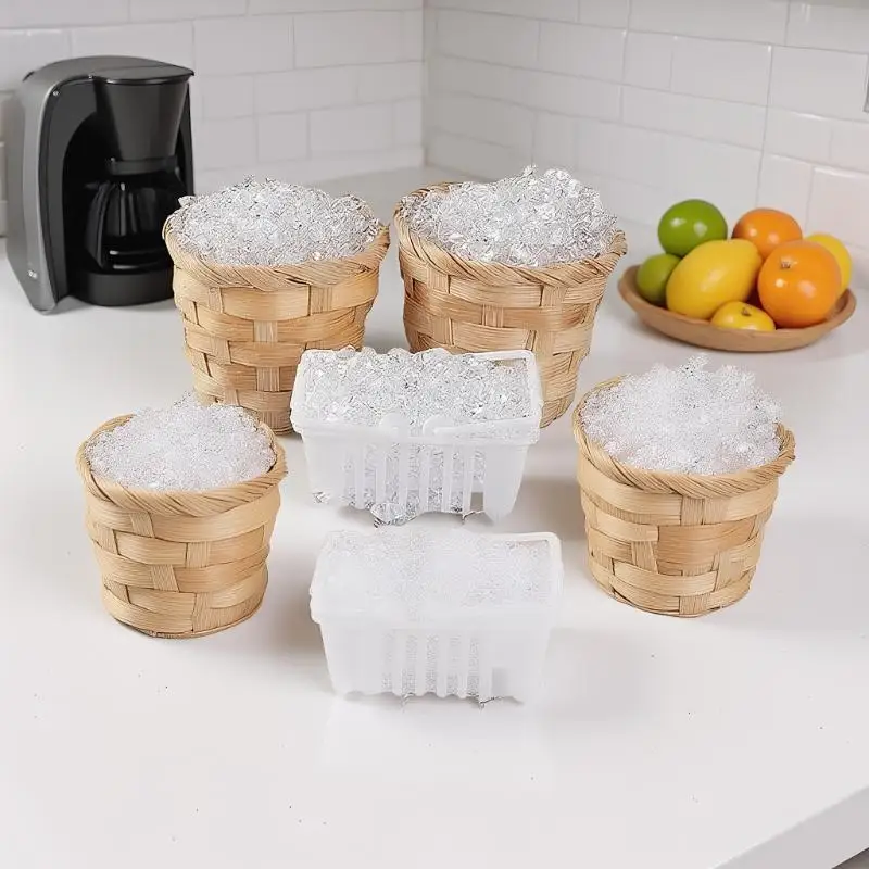 Harryhouse 1-set doorzichtige miniatuur ijsblokkenbeeldjes voor poppenhuisdecoratie