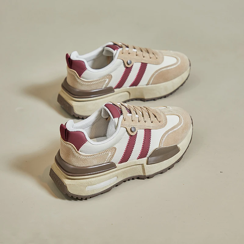 2024 nowe buty Forrest Gump retro damskie koreańska wersja sportowych butów casualowych dla studentów buty do biegania z grubą podeszwą