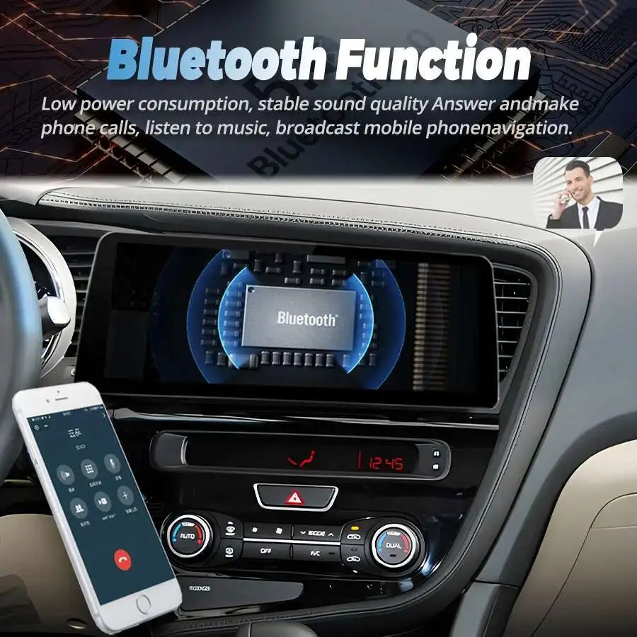 12,3 zoll Breiten Bildschirm Android 14 Auto Video Player 2Din Radio Stereo Für KIA OPTIMA K5 2014 2015 GPS multimedia Carplay Kopf Einheit