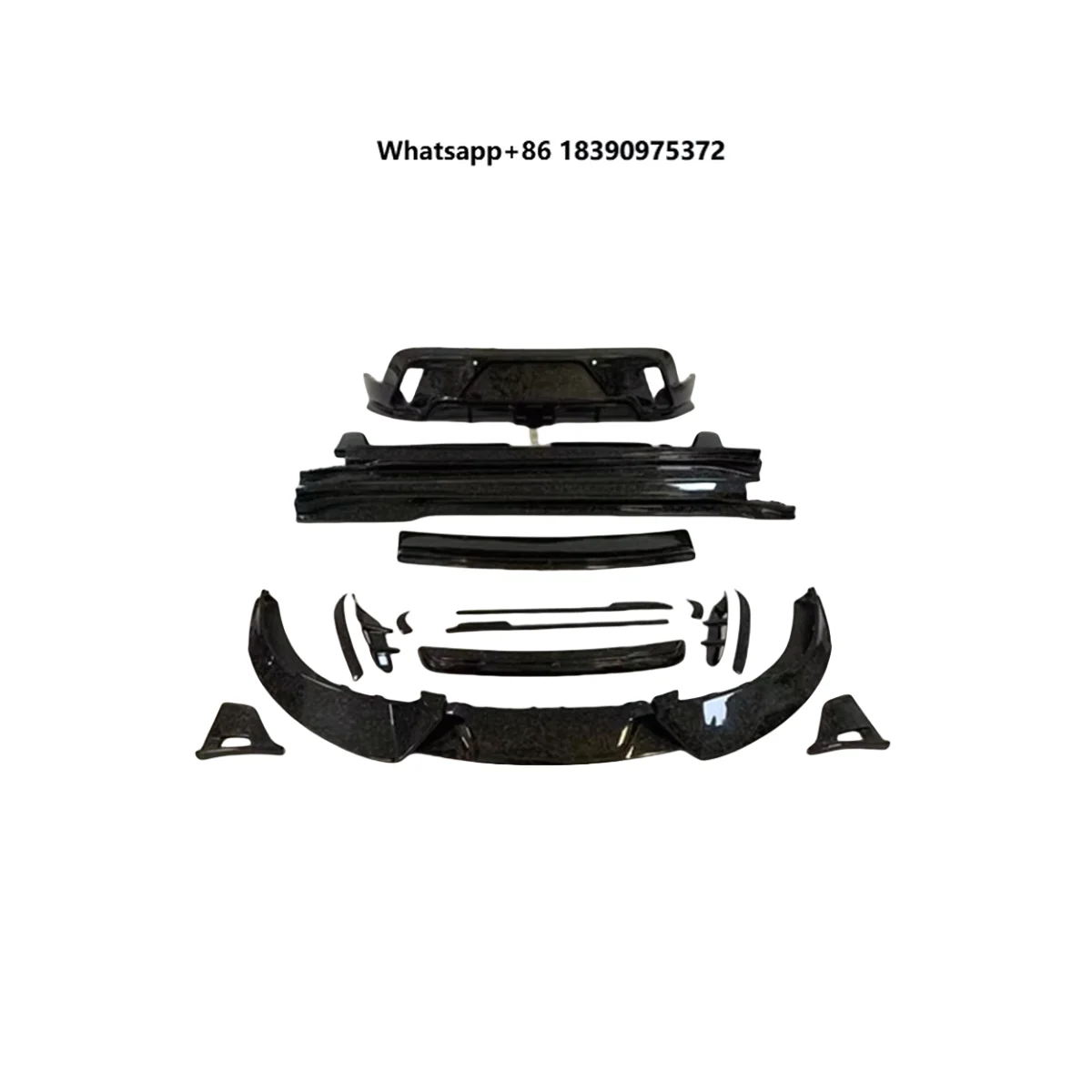 High Quality Car Body Kit Bumper Suitable for Taycan MS Style Forged Body Kit Front Lip Diffuser