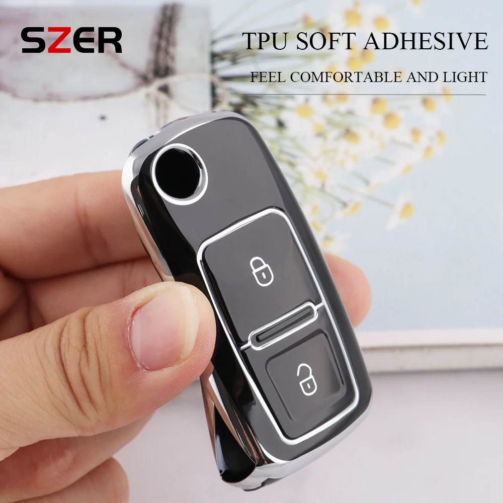 2 3 Buttons For VW Volkswagen MK4 Bora Golf 4 5 6 Jetta Passat Polo Bora Touran Skoda Seat HOT TPU Car Key Case Cover Shell Fob