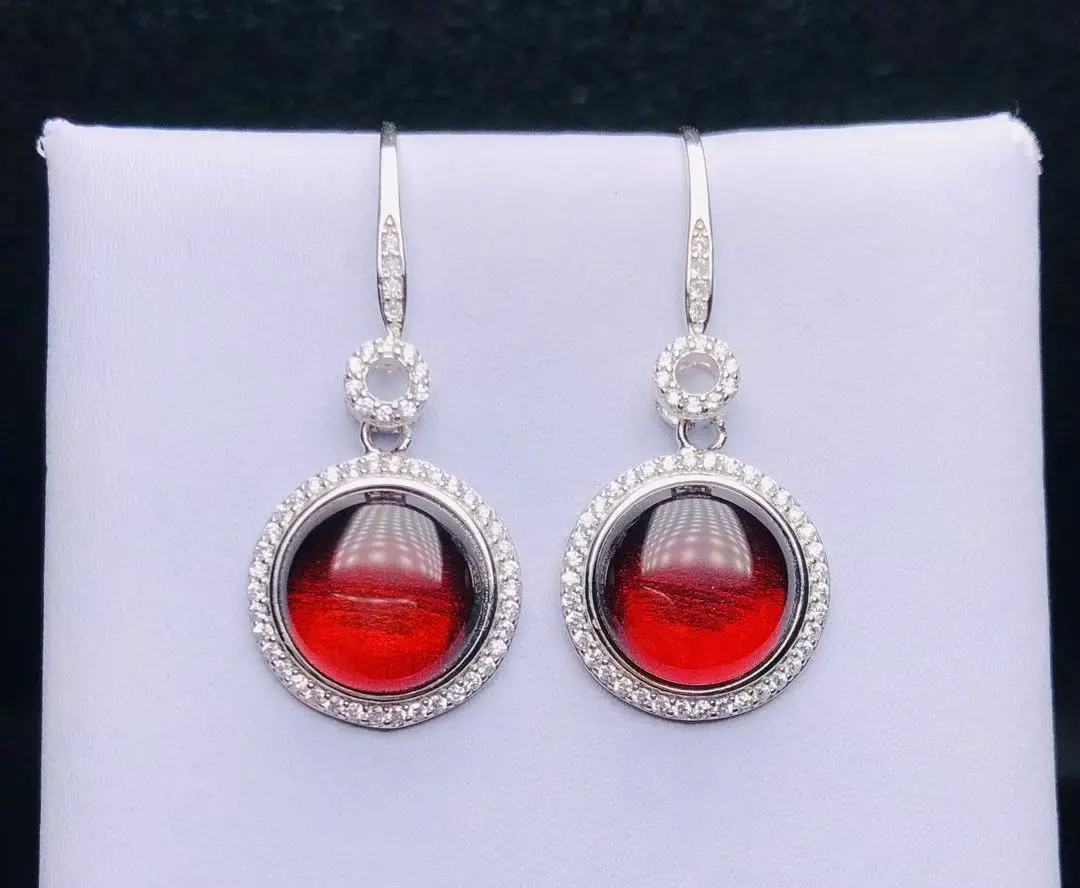

Certificated 925 Sterling Silver Natural Amber Ear Hooks Freeshipping Real Big Gemstone Drop Dangle Tassel Earring Fine Jewelry