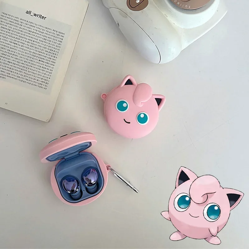 Pokemon Jigglypuff Case for Samsung Galaxy Buds Live Buds Pro Buds2 Silicone Protective Cover Cartoon Shell for Galaxy Buds 2pro