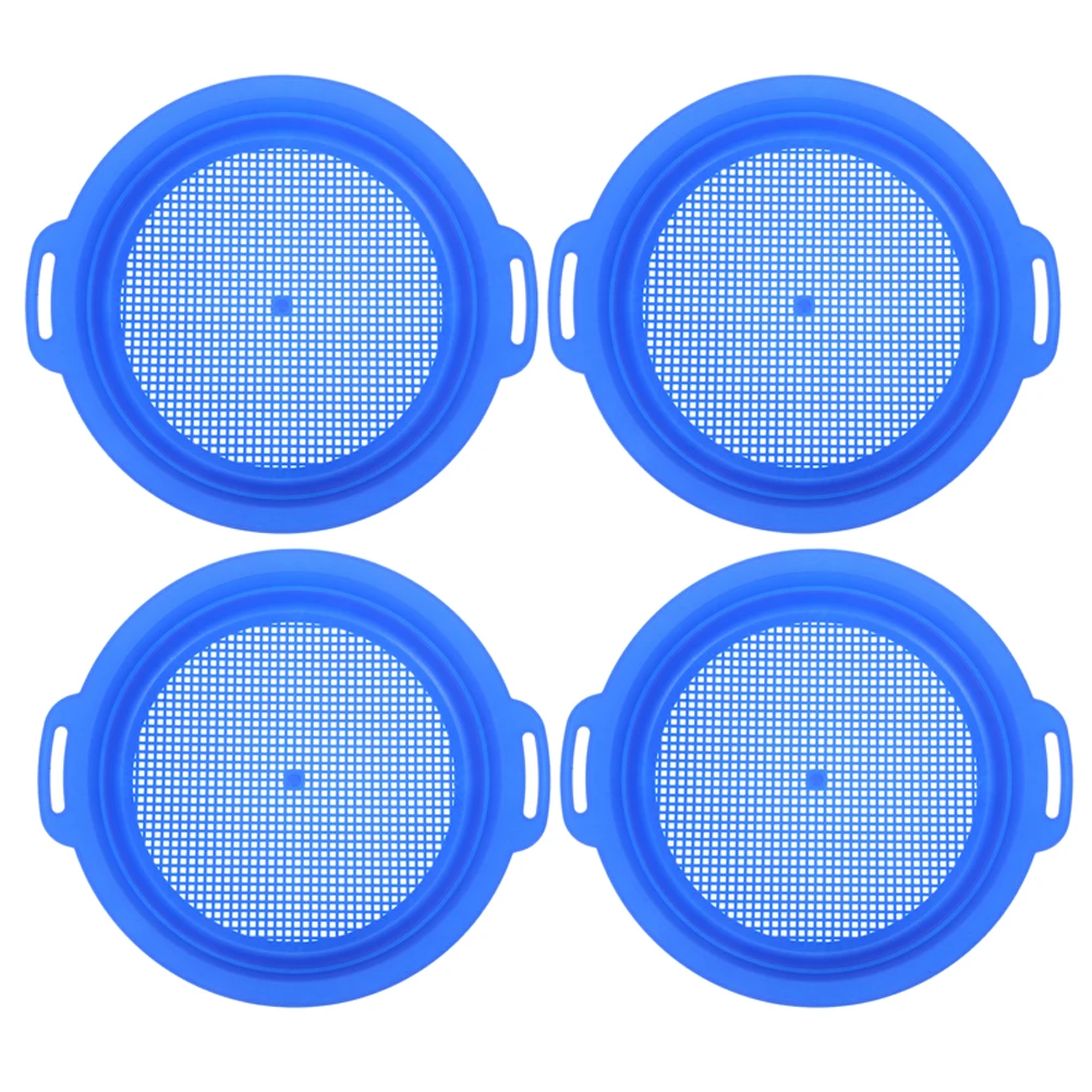 4 قطع من منخل الشاطئ للأطفال - أداة فرز رمل محمولة خفيفة الوزن للأطفال في الهواء الطلق في صندوق الرمل أو