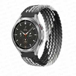 Braided Solo Loop band For Samsung Galaxy watch 6 5 4 40mm 44mm/42mm 46mm/5 pro 45/22mm 20mm bracelet Galaxy 6 classic 43mm 47mm