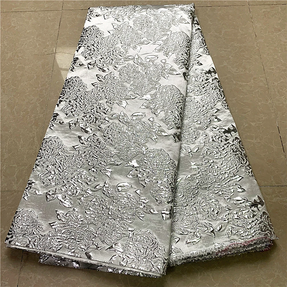 

2025 Premiun Африканский нигерийский тюль, кружевная ткань, органза, вышивка, гипюр, парча, жаккардовые свадебные платья, вечерние платья, 5 ярдов