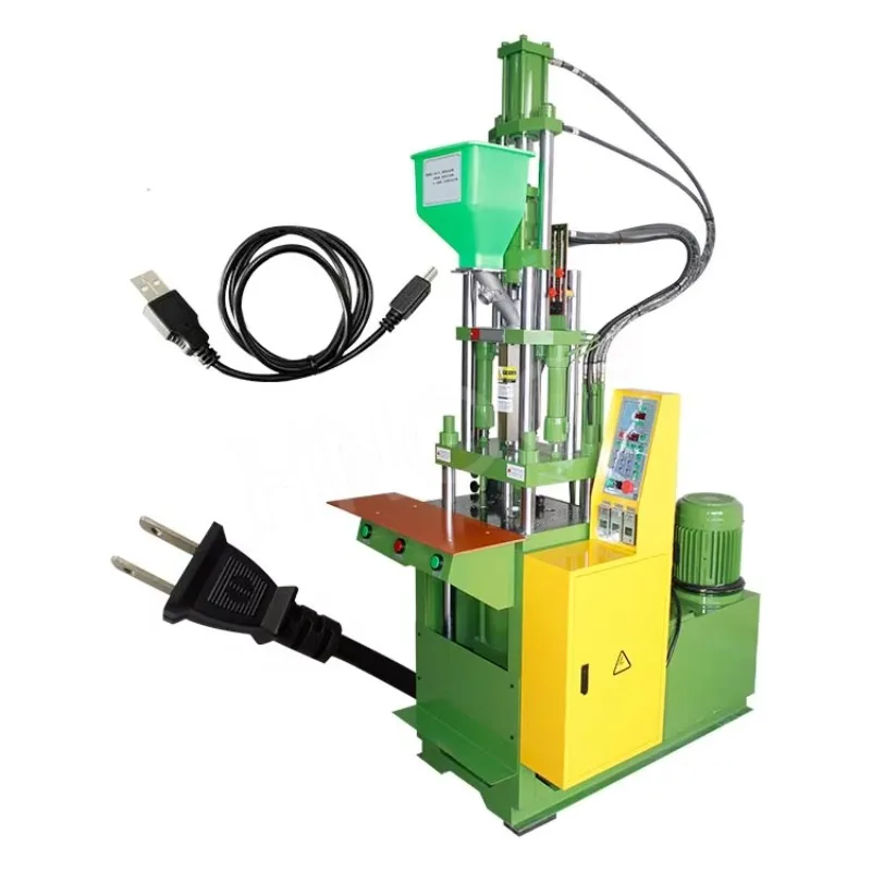 HNOC 60 Ton Semi Automatic Vertical Plastic USB Cable Small Micro Dc Connector Injection Molding Machine