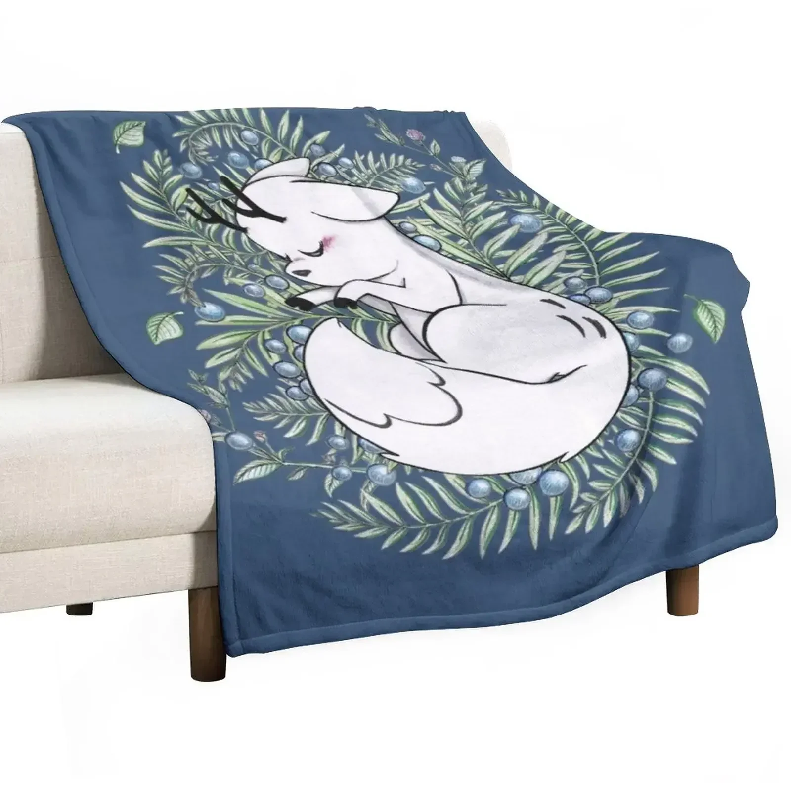 

Deer Fox Throw Blanket warm winter Soft Big Blankets