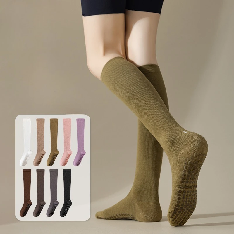 Internet Celebrity Solid Color Pressure Calf Socks Non-slip Yoga Socks Pilates Sports Socks Soft Elastic Women's Stockings