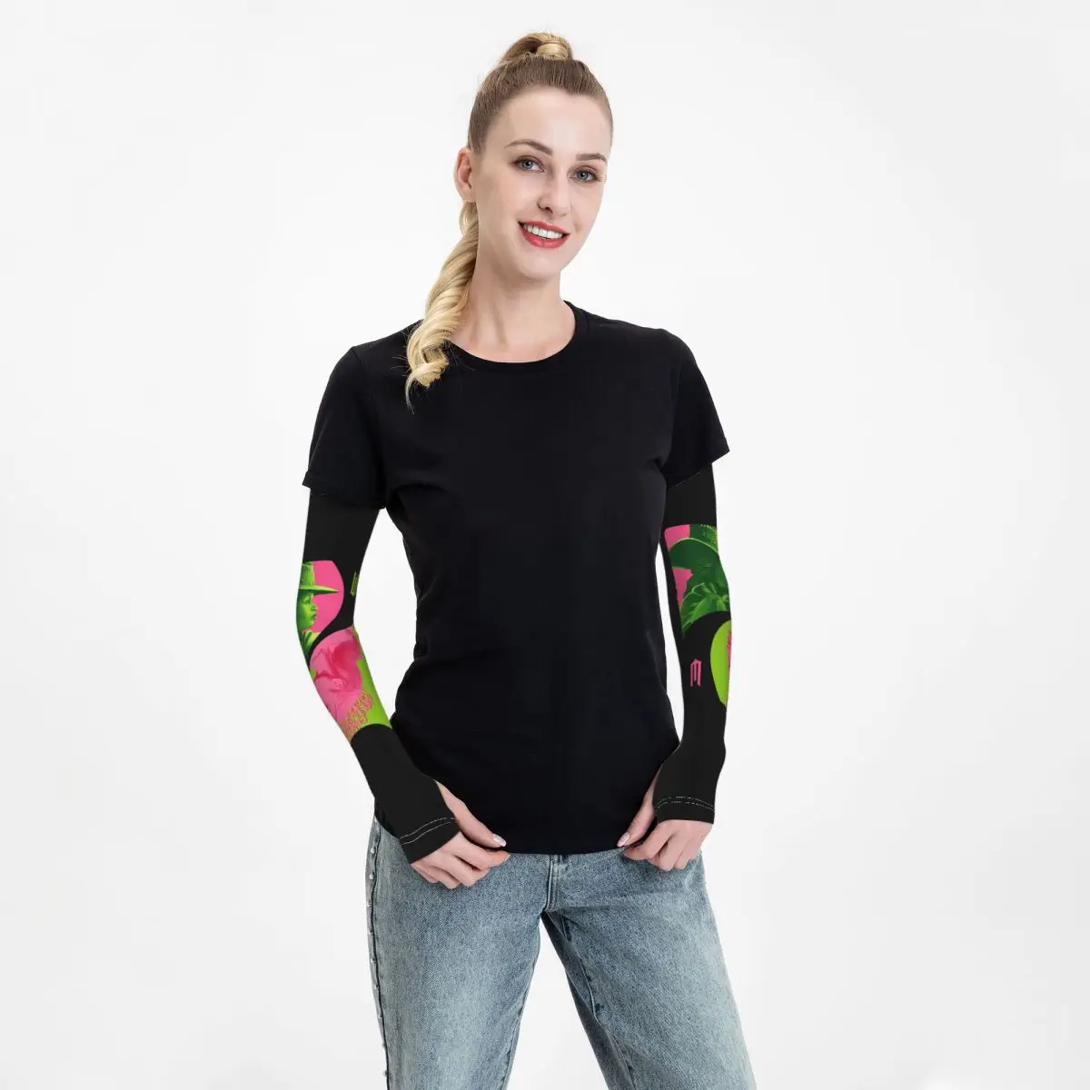 Wicked Outdoor Arm Sleeves Sun UV Protection Cover Summer Ice Silk Cycling Tattoo Sleeves