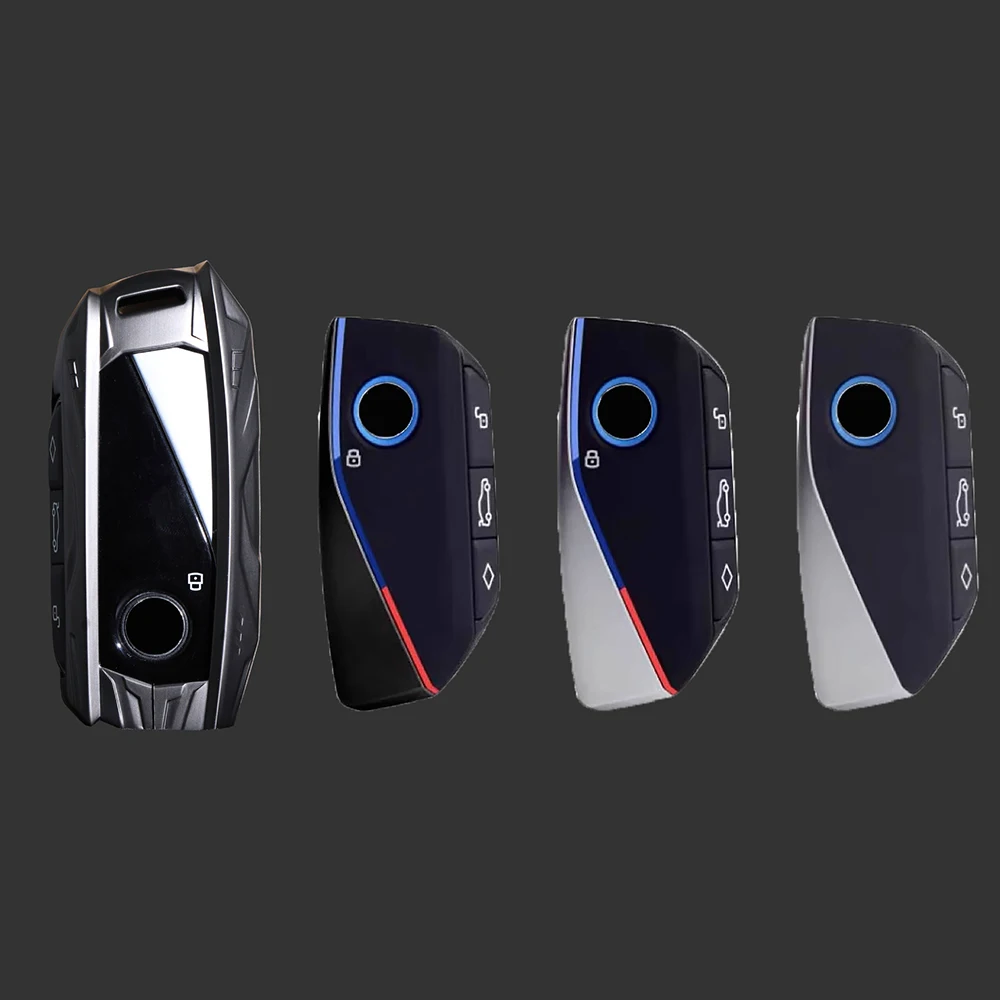 Zinc Alloy Case For BMW 7 Series X7 I7 IX 740LI Alcantara Car Remote Key Case Cover Shell Accessories