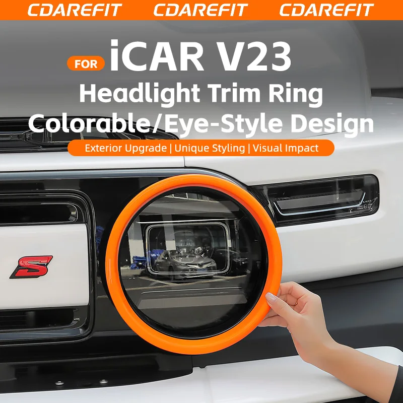 For iCAR iCAUR V23 Headlight Decoration Ring Protective Cover Exterior Upgrade Modification