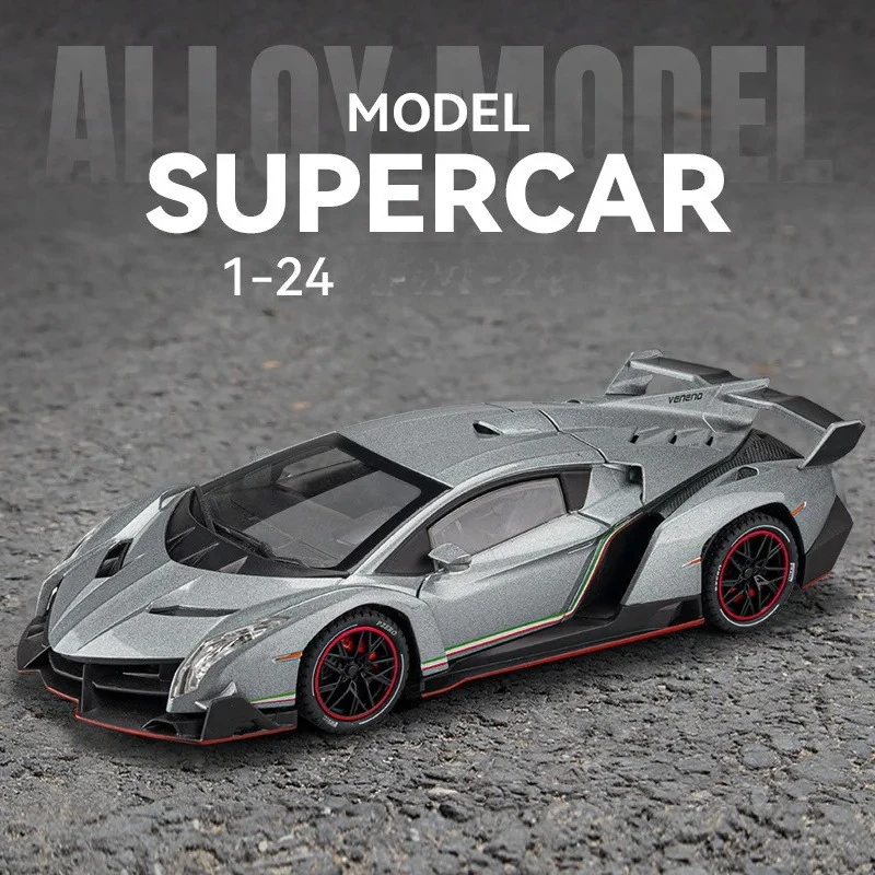 

1:24 Veneno Car Model Simulation Sports Car Diecast Alloy Car Model For Gift Collection Ornaments