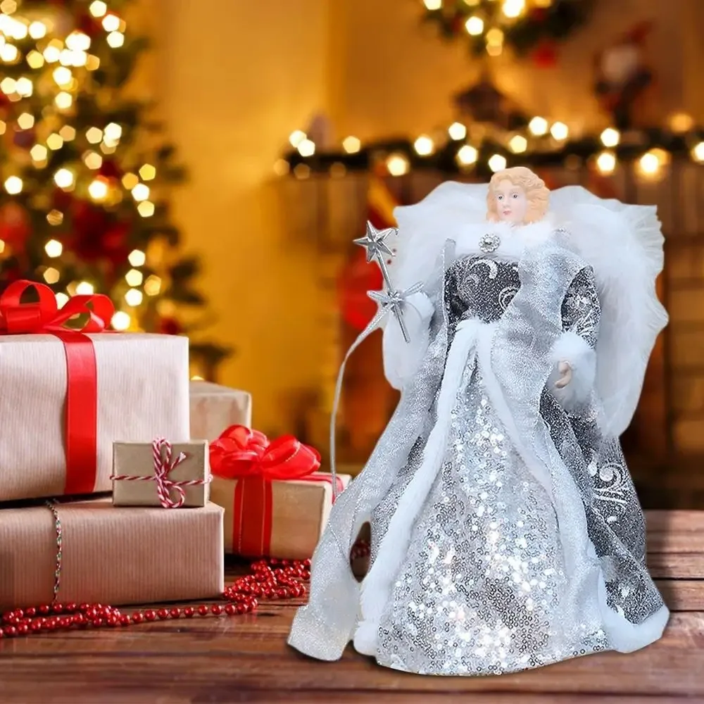 Engel Weihnachtsbaum Topper Flügel Navidad Engel Baum Top Stern Dekorationen PVC 30 cm Fee Engel Ornamente Hof Café Hause