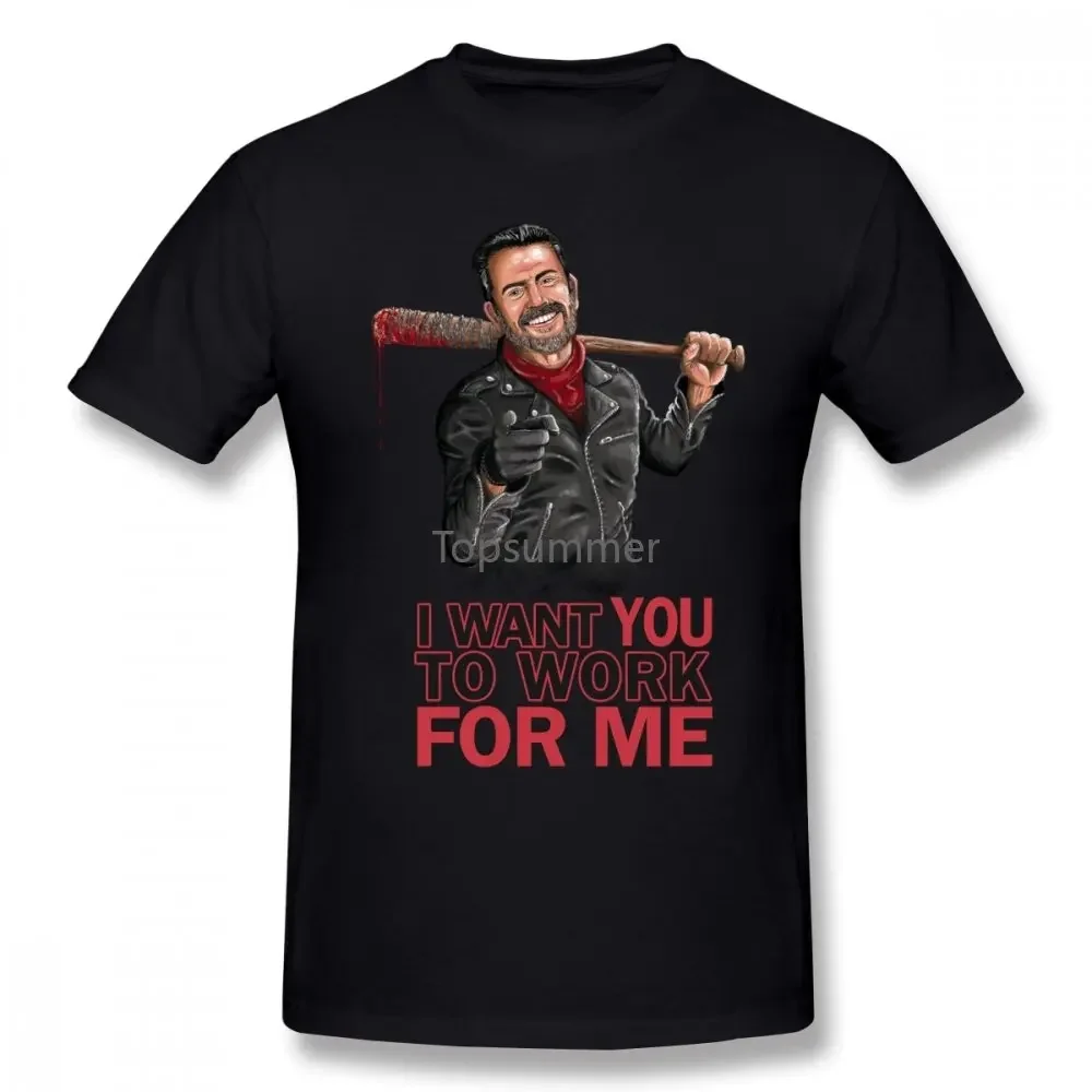 

The Walking Dead Negan Men T Shirt Dropshipping Cosplay 4Xl 5Xl 6Xl Cotton Short Sleeve Funny T-Shirts