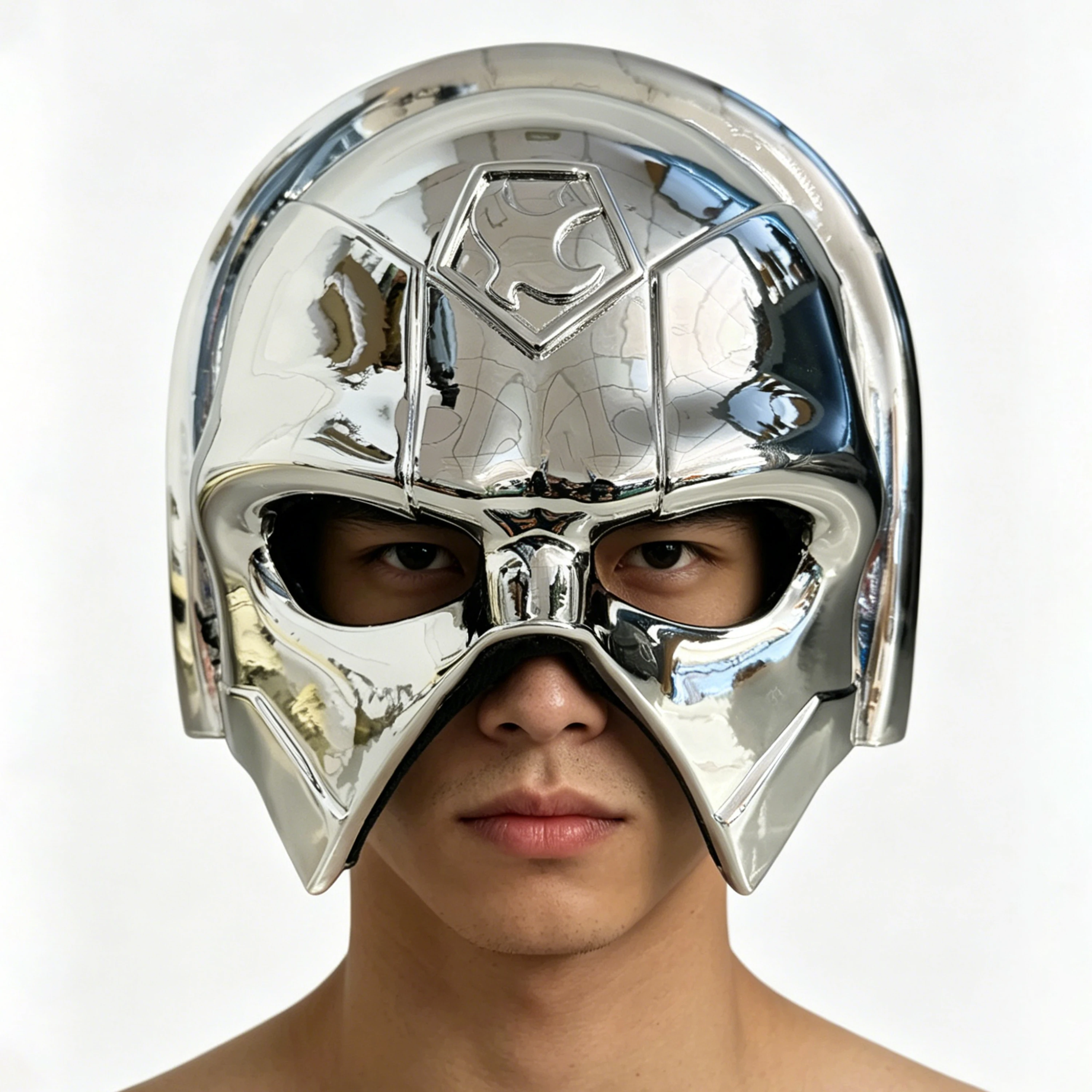 Peacemaker The Suicide Squad Helmet Chrome Plated Cosplay Mask DC Adult Wearable Armor Halloween Gift