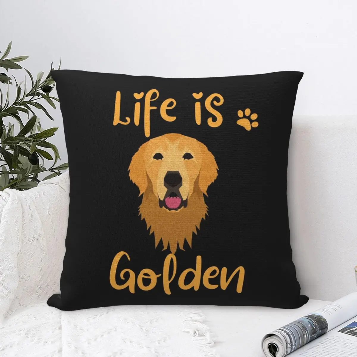 GOLDEN RETRIEVER Quote Pillowcase Cushion Comfort Throw Pillow Sofa Decorative Cushions Used for Home Bedroom Living Room