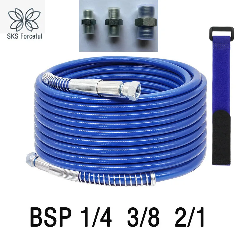 1/4 ” 1/2” 3/8High Pressure Hose BSP 4300Psi Airless With Joints Machine Sprayer Hose for paint latex putty spray paint hose