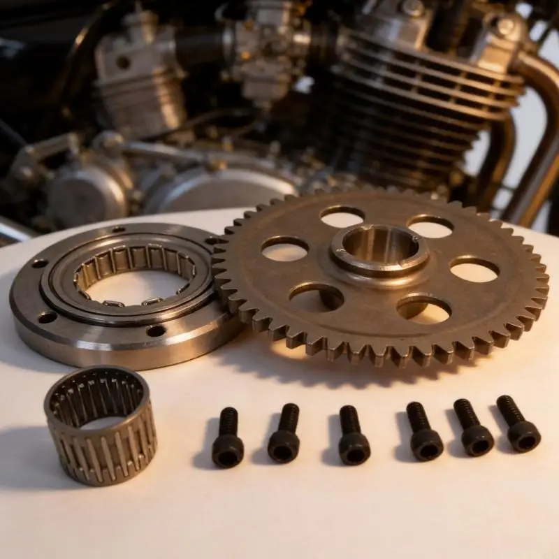 M76E Motorrad-Starterkupplung und Zahnrad-Leerlauf-Ersatzsatz für YFM660R 660 660R – Detail 2