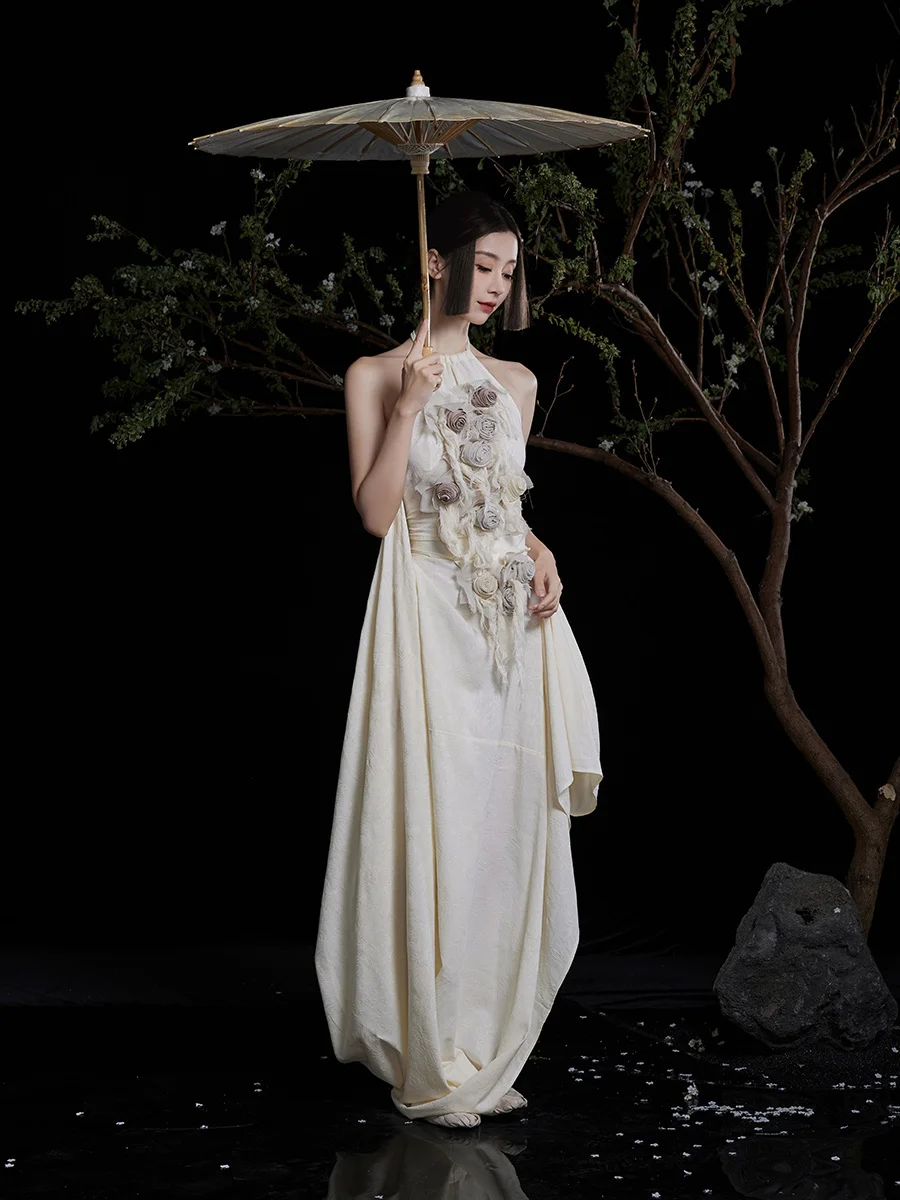 

ONMOON Summer Irregular Flower ter Ne Fairy Set High Waist Long Skirt Cotton Sweet Sle Women's Faion