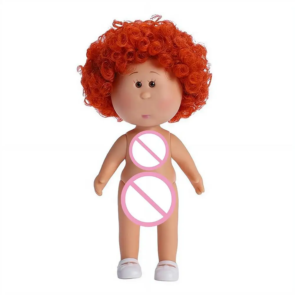 14cm Mini-Kartoffelpuppe mit 5 beweglichen Gelenken, DIY Vinyl-Süße Puppen, Spielzeug mit lockigem Haar, 14cm Vinylpuppe mit Bohnenaugen, dunkelhäutige Anziehpuppe – Detail 2