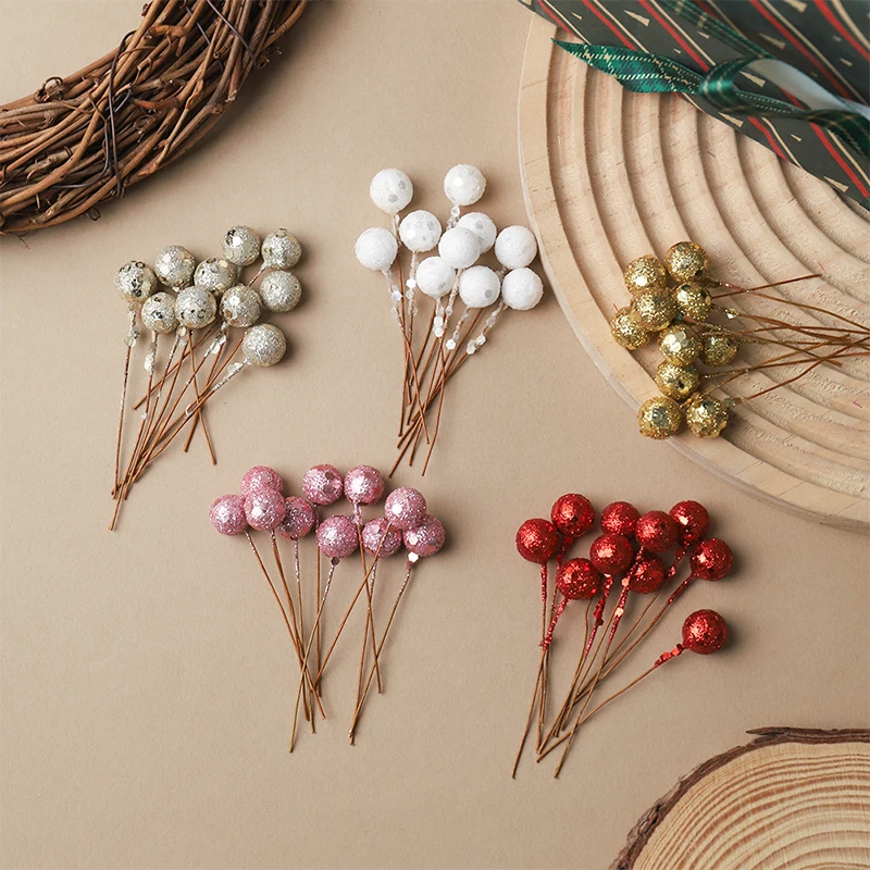 50/100/200 Stück Künstliche Beeren Weihnachtsdekoration Christbaumschmuck für Heimdekoration Noel Navidad Neujahr 2026 Ornament – Detail 7
