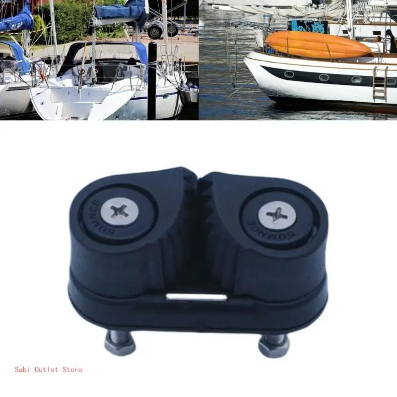 Nylon 2 Row Cams Cleat Bearing Rope Clamp for Pilates Equipment Marine Kayak
