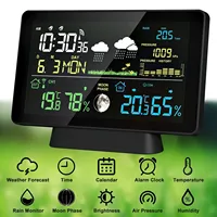 Multi-function Electronic Weather Station Intelligent Color Screen Clock Temperature Humidity Rainfall Barometric Pressure