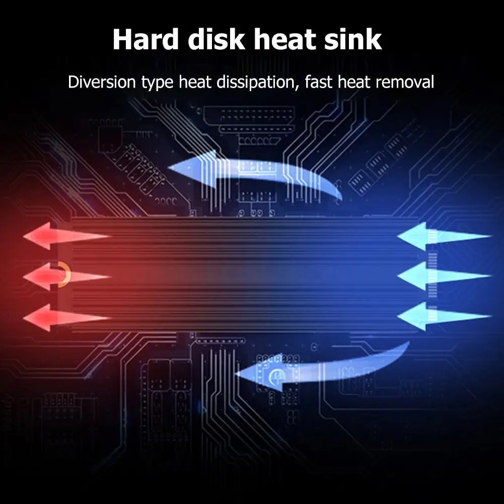 M2 SSD Heat Sink For M.2 2280 9mm Ultra-thin Hard Disk Radiator Cooler With Double-sided Silicon HDD Heat Sink Cooler