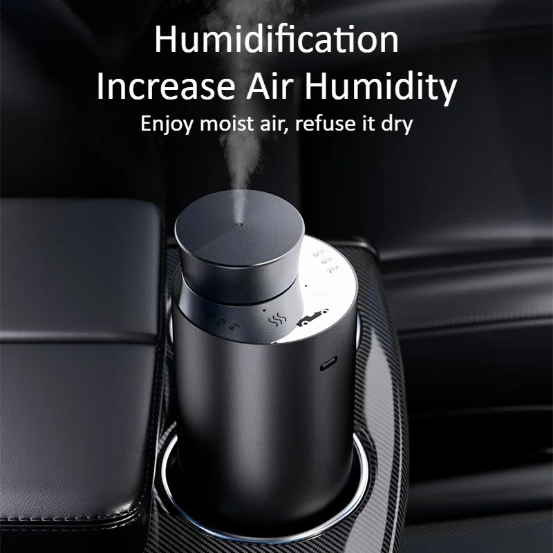 For Universal Metal Car Aromatherapy Diffuser Rechargeable Silent Dual Fluid Mist Essential Oil Fragrance Durable Accessory Pro