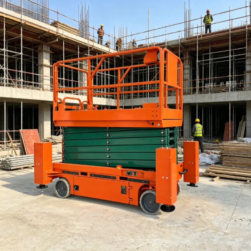 Customized High Reach Mobile Scissor Lift, Wheeled Lifting Platform for High Position Work in Warehouses