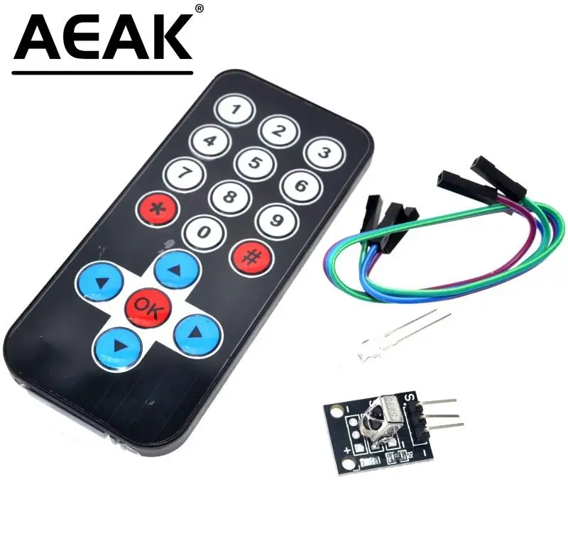 AEAK инфракрасный ИК беспроводной модуль дистанционного управления наборы DIY Kit HX1838 для Arduino Raspberry Pi