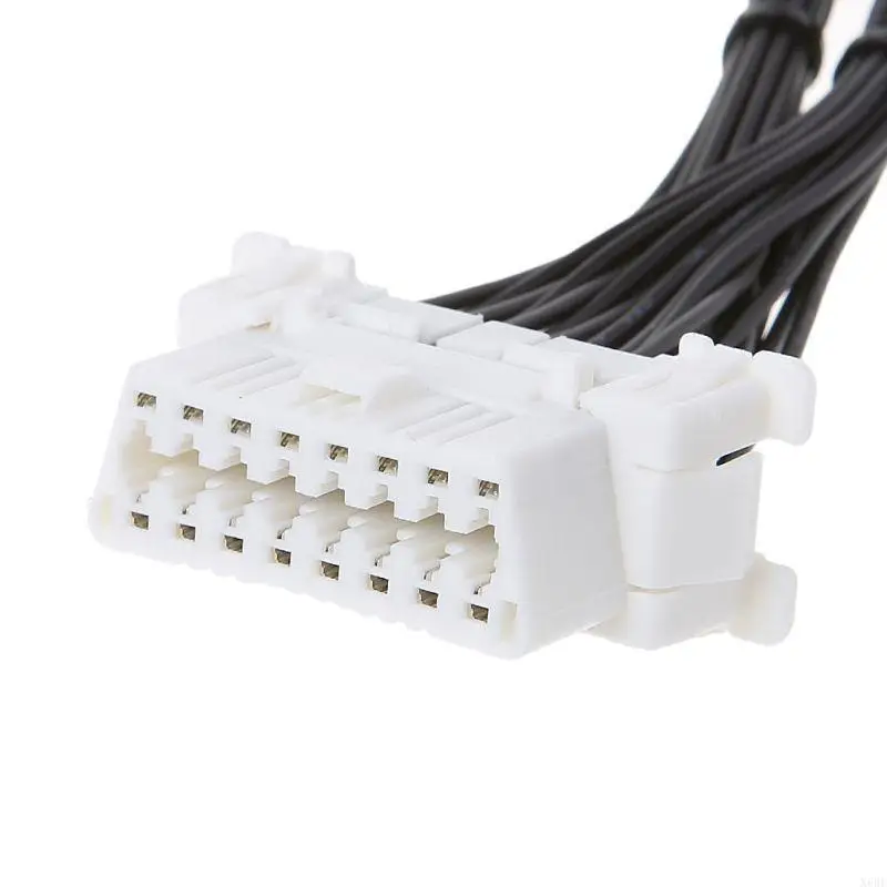 

X6HF 16-контактный OBD2 OBD 2 OBDii удлинительный кабель-сплиттер с одним мужчиной на два женских Y-кабеля