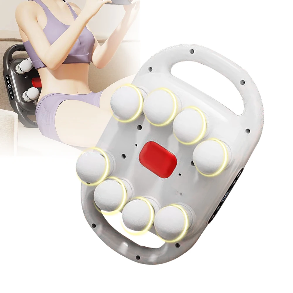 Smart Library Electric Quiet Portable Full Body Tool 8 Head Muscle Facia Vibrator Massage  Deep Tissue For Neck Shoulder Back