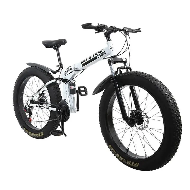 

Foldle 26 Inch 4 Inch Wide Tire Beach Snow Mountain Fat Tire Bike Men Women