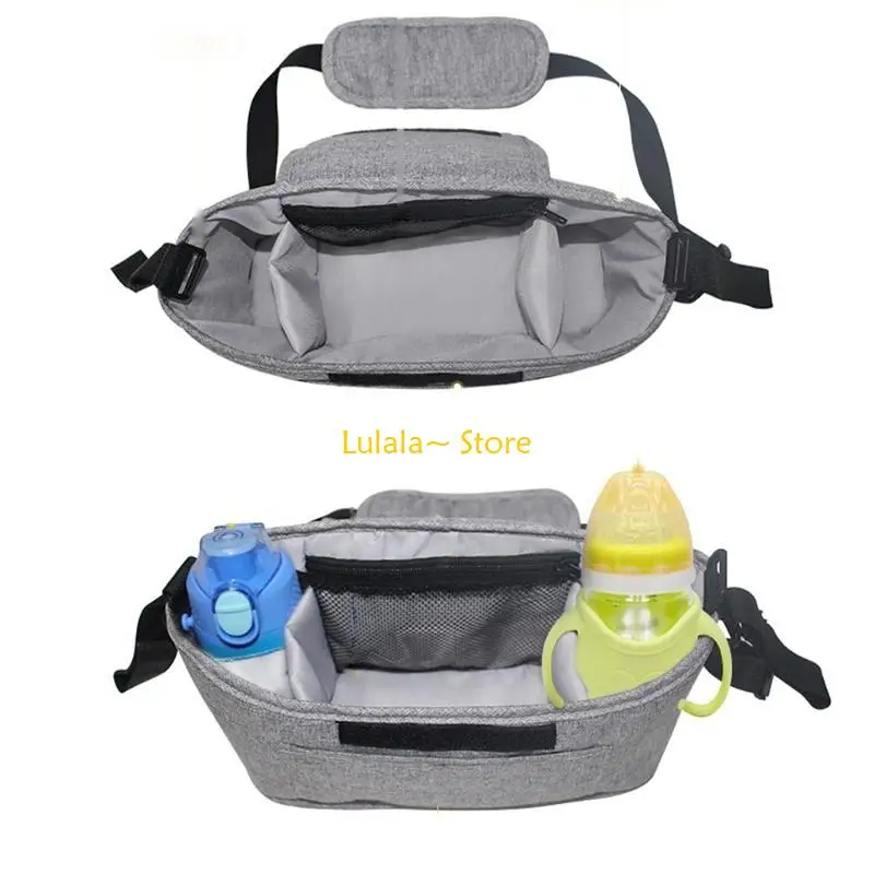 

Y4QA Multi-pocket Baby Stroller Bag Waterproof Baby Stuff Nappy Cup Holder