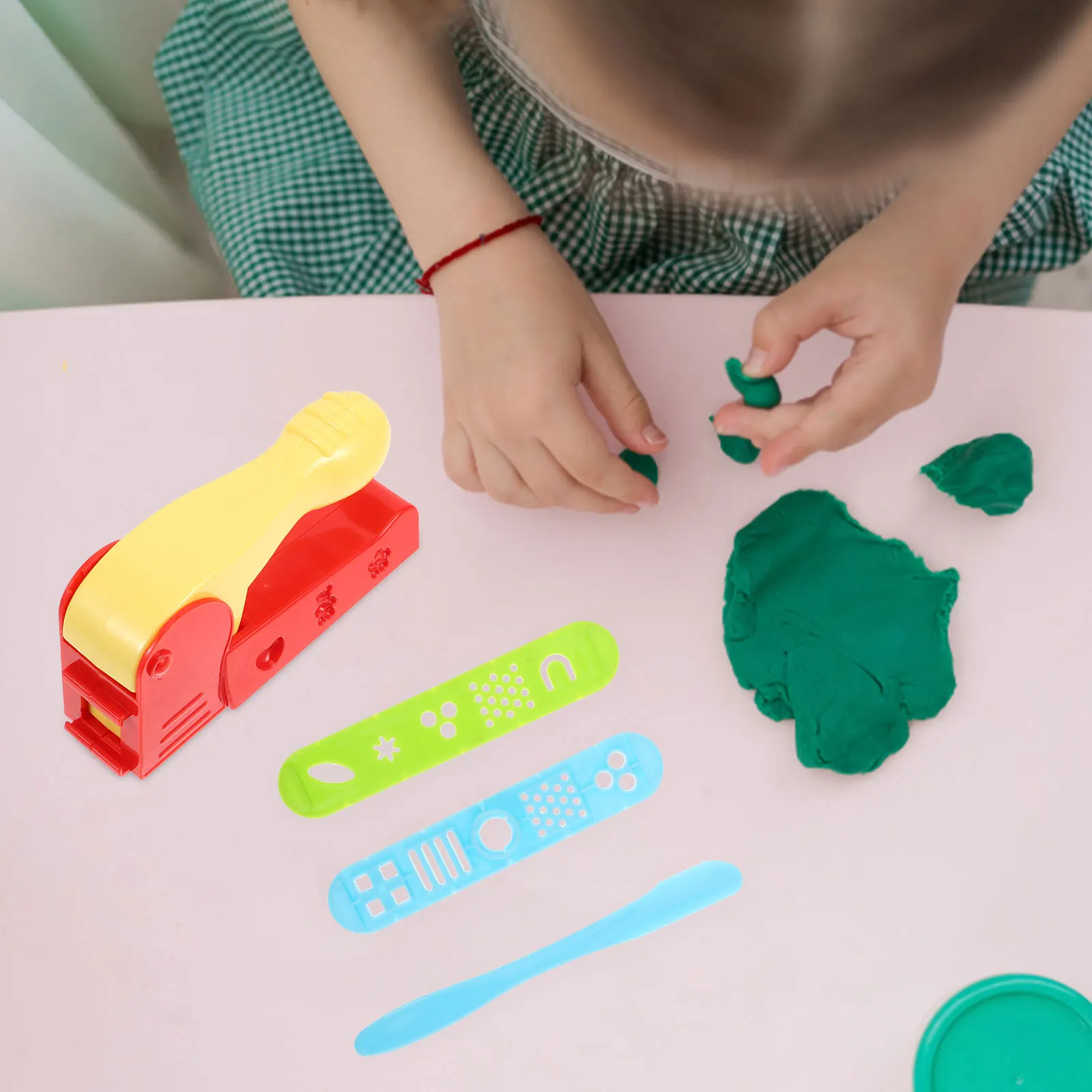 

4 PCS Kids Toys Color Clay Tool Set DIY Educational Puzzle Beach Sand Red Child