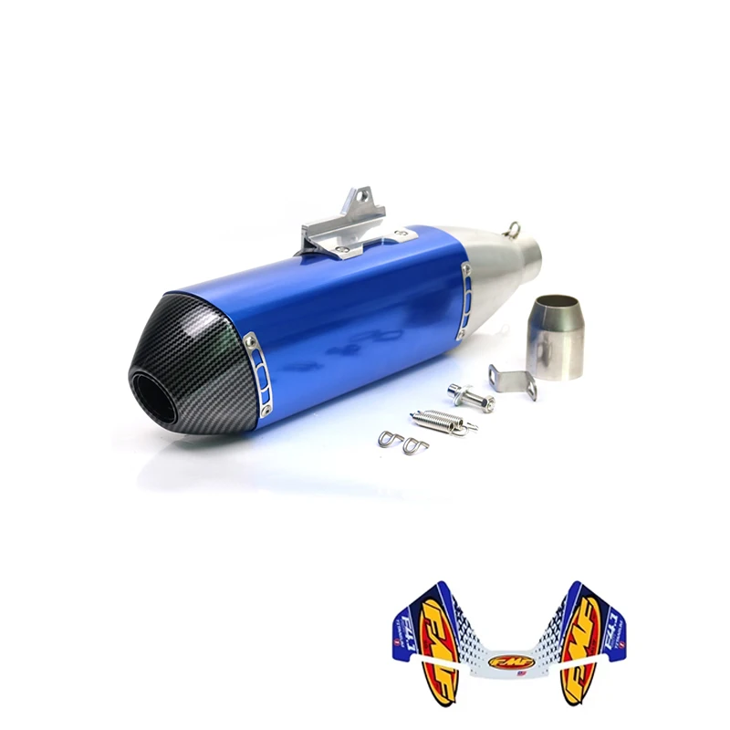 Length 460mm Inlet 51mm Universal Exhaust Motorcycle Muffler Pitbike Pipe Motocross For CRF230 CFR250 CRF150  WR450 RC390 KTM