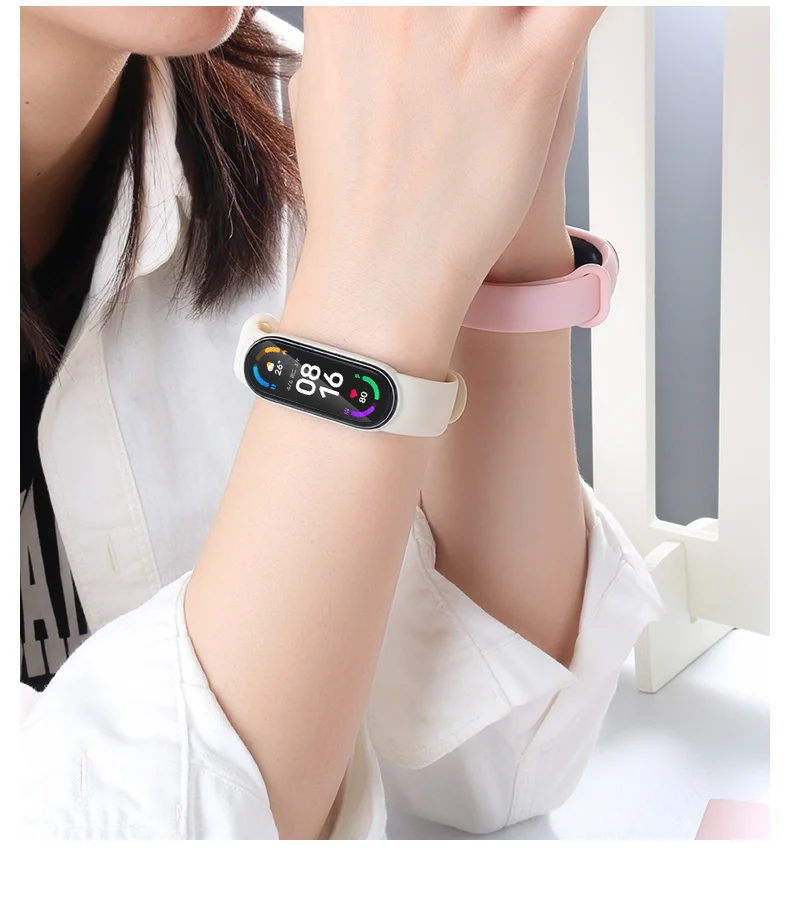 Bracelet for Mi band 3 4 5 6 7 Strap accessories Sport Silicone Replacement belt Wristband miband 5 correa for Xiaomi Mi band 7
