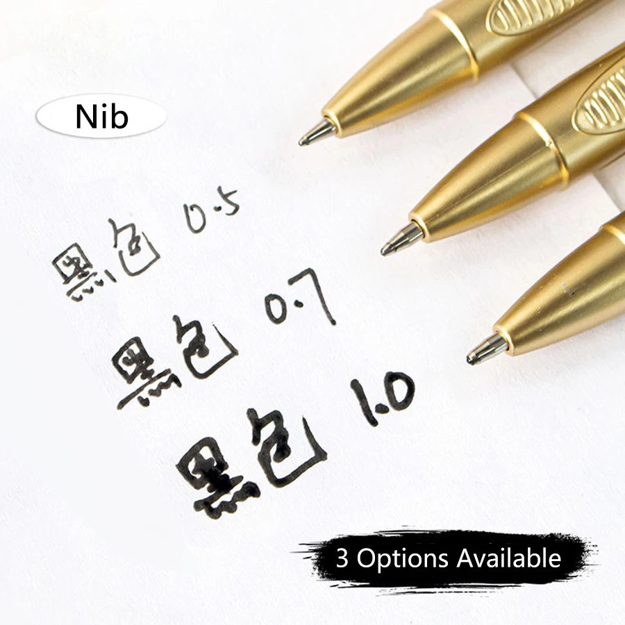 5 Teile/paket Große Kapazität Gel Stift 0,5/0,7/1,0mm Spitze Schwarz Tinte Unterschrift Stift Schreiben Business Büro liefert Schule Schreibwaren – Detail 3