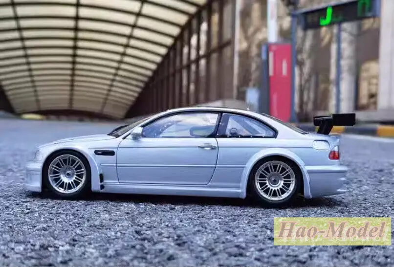 DCN 1:18 For BMW m3 gtr e46 Alloy Metal Diecast Model Car Toys Boys Birthday Gifts Hobby Display Collection Ornaments Silver